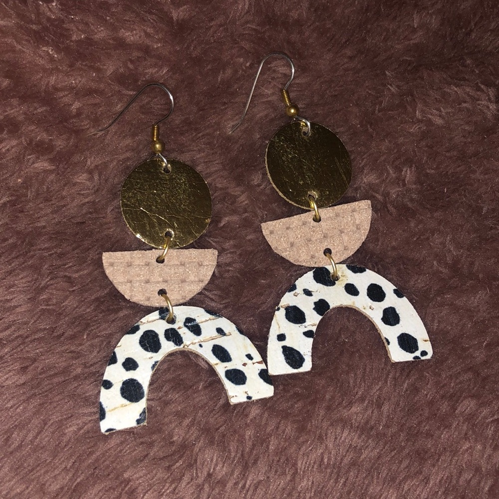 Never worn cork earrings